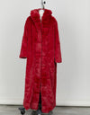 Warm Thick Long Faux Fur Coat With Hood