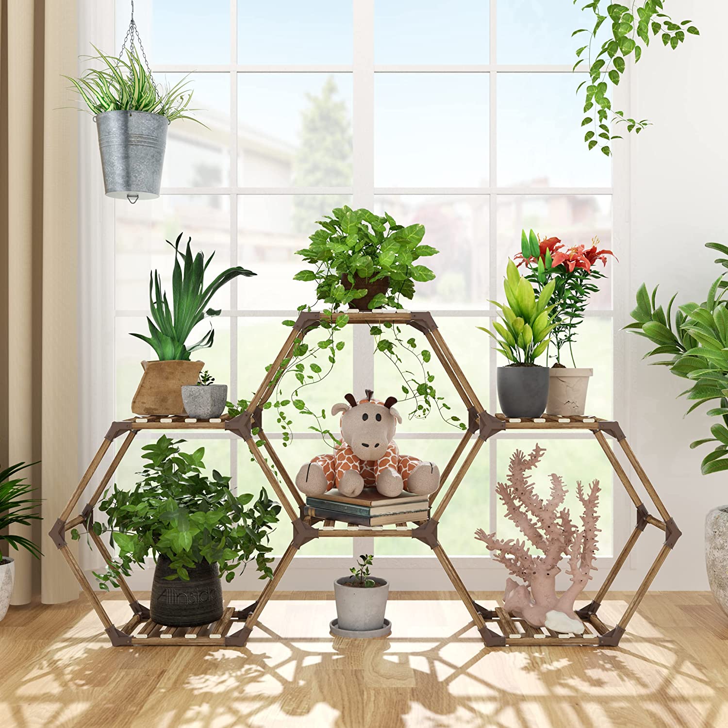 Hexagonal Plant Stand
