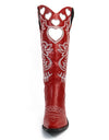 Heart Pointed Toe Embroidery Cowgirl Western Boots