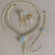 Carica l&#39;immagine nel visualizzatore di Gallery, Silver Color Rhinestone Crystal Bridal Jewelry Sets
