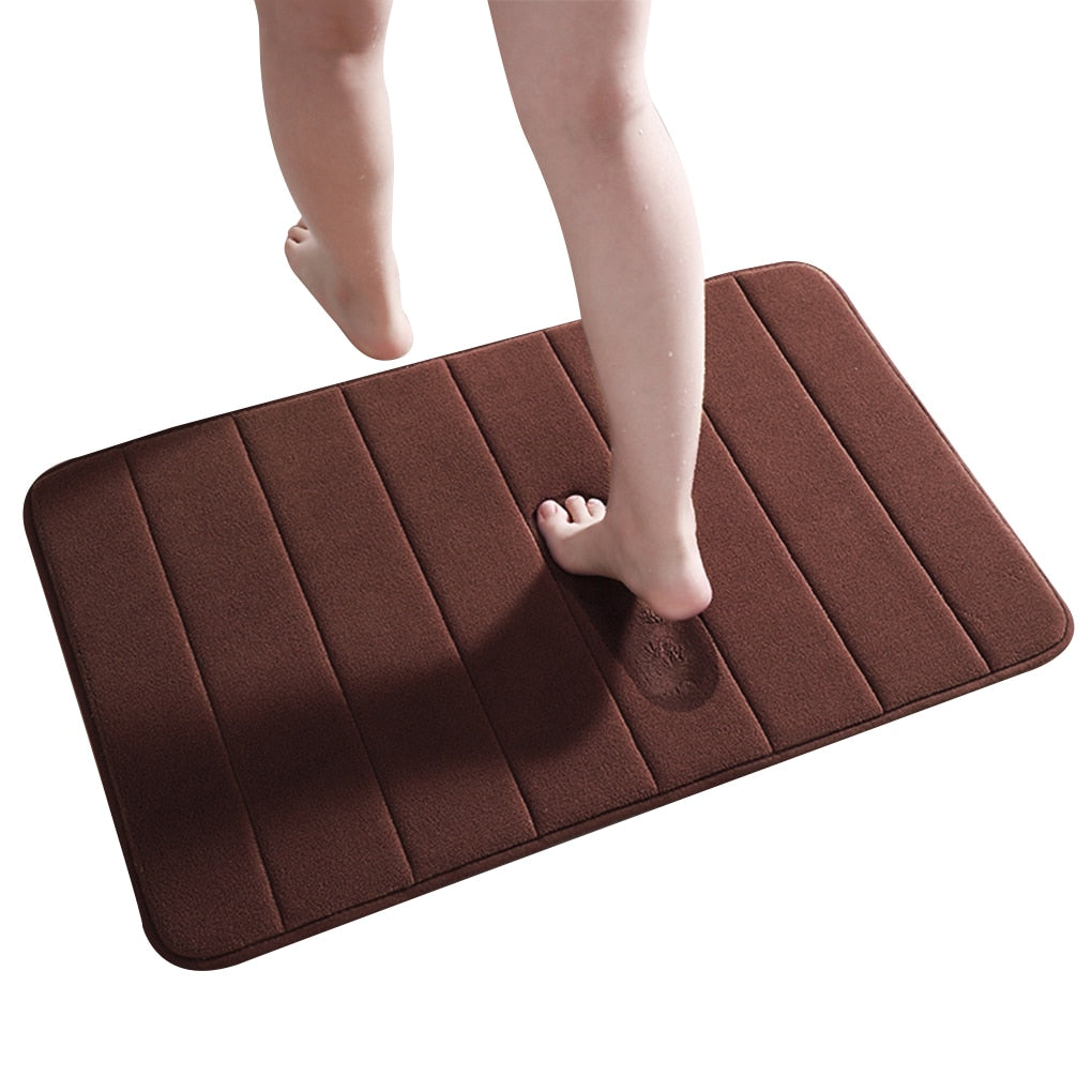 Velvet Solid Color Non-slip Bath Mat