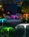 7 Color jellyfish Solar Led garden fiber optic Lamp jellyfish