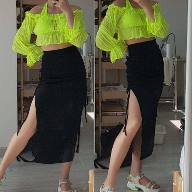 High Waist Maxi Long Skirt