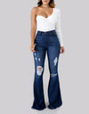 High Quality High Waist Stretchy Baggy Vintage Slim Fit Woman Wide Leg Flare Pants
