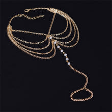 Load image into Gallery viewer, Multi-Layer Pearl Anklet Chain
