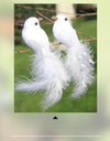 2PC White Simulation Dove Imitation Bird