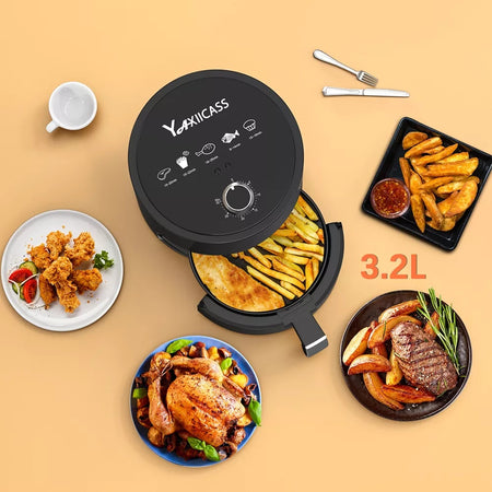 Air Fryer 3.2L Large Capacity 360°Baking Oven