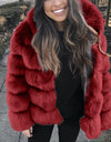 High Quality Warm Thick Hooded Fur Winter Coat