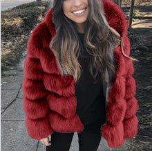 Load image into Gallery viewer, High Quality Warm Thick Hooded Fur Winter Coat
