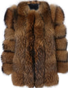 Elegant Windproof Thick Faux Fox Fur Long Coat