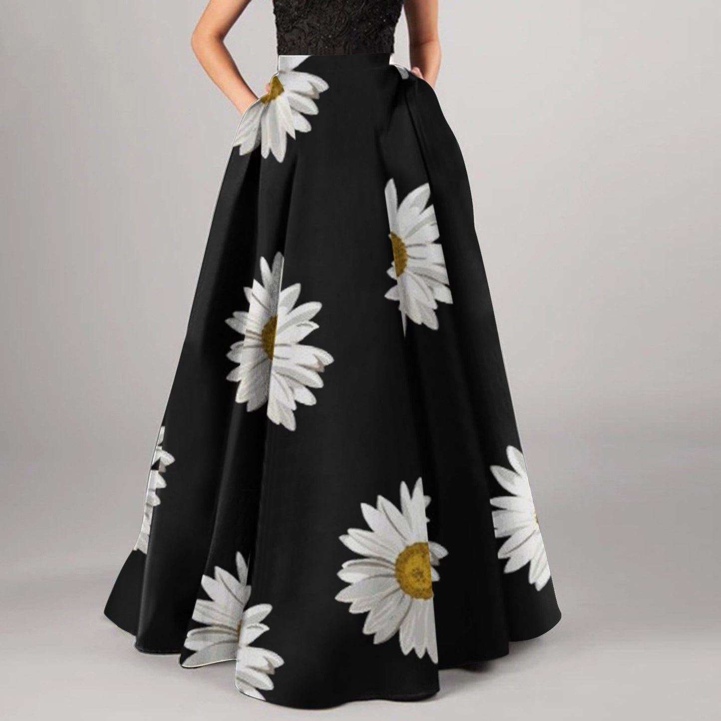 High Waist Bohemian Floral Print Maxi Skirts