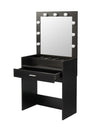 LED 1PC Dressing Table With Mirror Open Storage/Make Up Mirror Light Bulbs