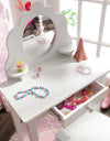 Medium Wooden Bedroom Vanity Stool Dressing Table
