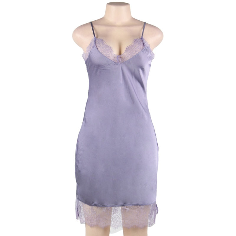 XL- 7XL Satin Silk Night Dress