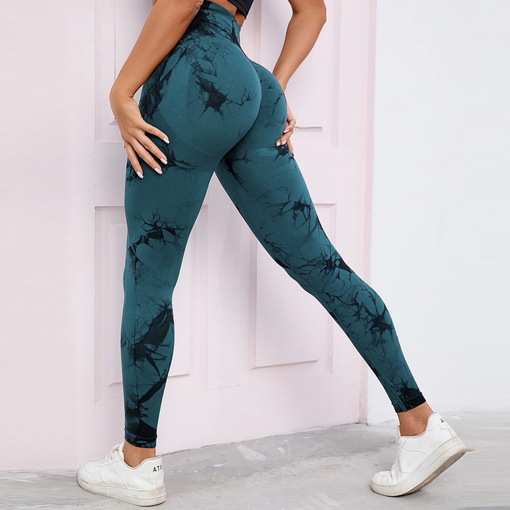 Lightning Marble Scrunch Butt Leggings