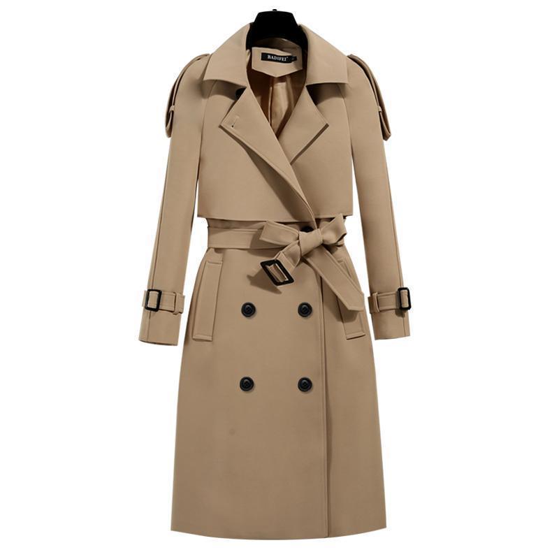 Brand New Long Double Breasted Women's Trench Coat