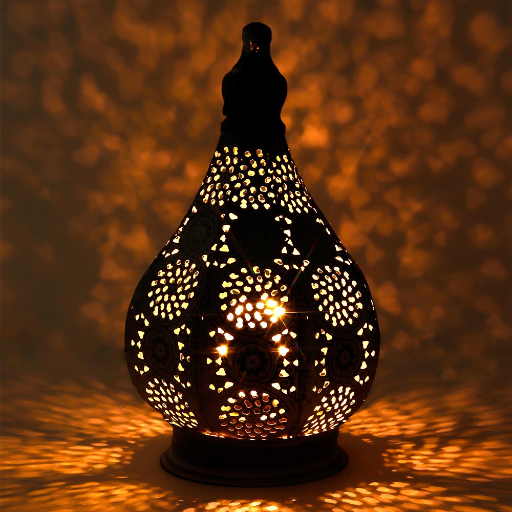 Battery Operated Moroccan Table Lamp