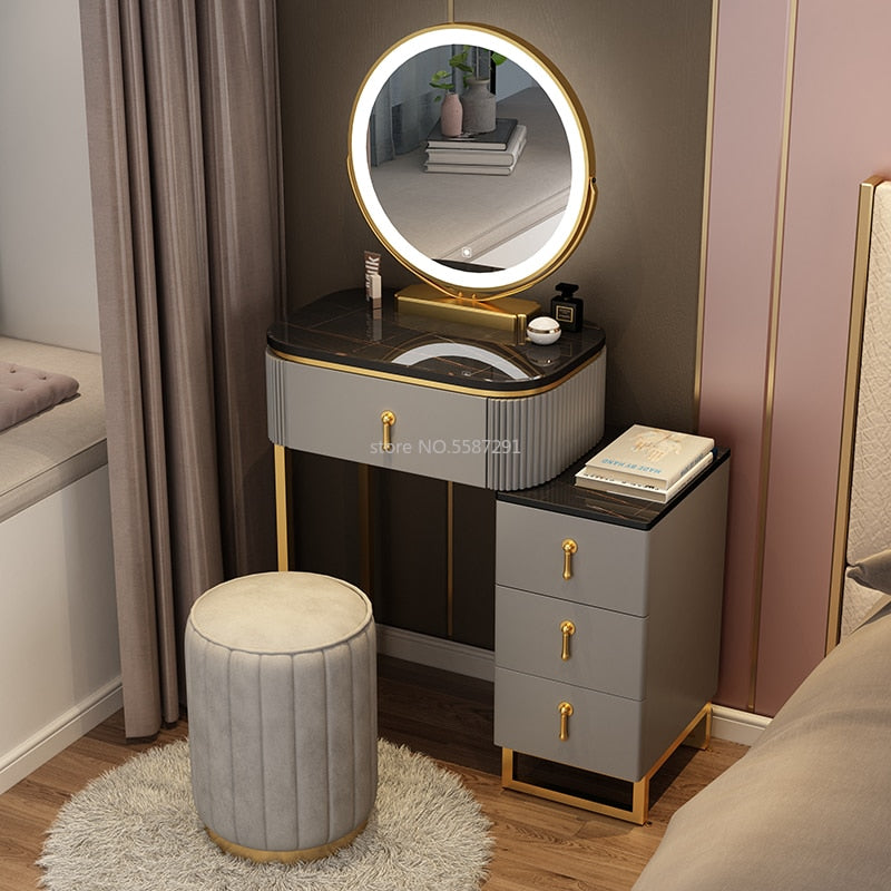 60CM Makeup Dressing Table Cabinet set With Stool