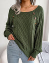 Knitted Acrylic Loose Long Sleeve Sweater