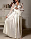 Soft Silk Lace Dressing Gown