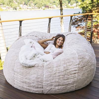 Giant Fur Bean Bag Lazy Sofa Bed