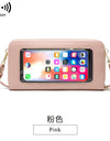 Mini Shoulder Bag Touch Screen Mobile Phone Transparent Bag