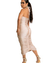 Hollow Out Lace Up Sleeveless Dresses