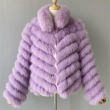 Load image into Gallery viewer, Luxury Real Fox Fur Coat(Reversible) With High-Grade Silk Liner
