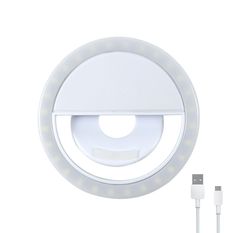 USB/Battery Powered Led Selfie Ring Light for Mobile Phone 8 cm