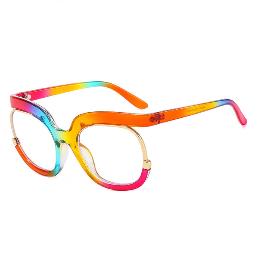 Oversized Fashion Retro Round Anti Blue Light Glasses