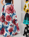 High Waist Bohemian Floral Print Maxi Skirts