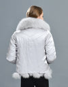 Luxury Real Fox Fur Coat(Reversible) With High-Grade Silk Liner