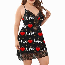 將圖片載入圖庫檢視器 Satin Plus Size Sling Nightdress
