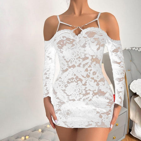 Satin Lace Sexy Sling Nightdress