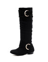 Pleated Knee High Boots