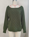 Knitted Acrylic Loose Long Sleeve Sweater