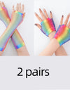 Fishnet Fingerless Long Gloves
