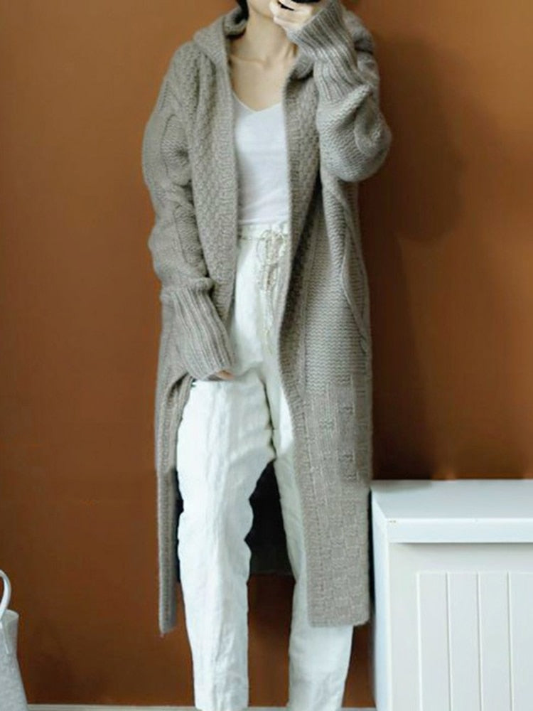 Cardigan Casual hooded coat sweater