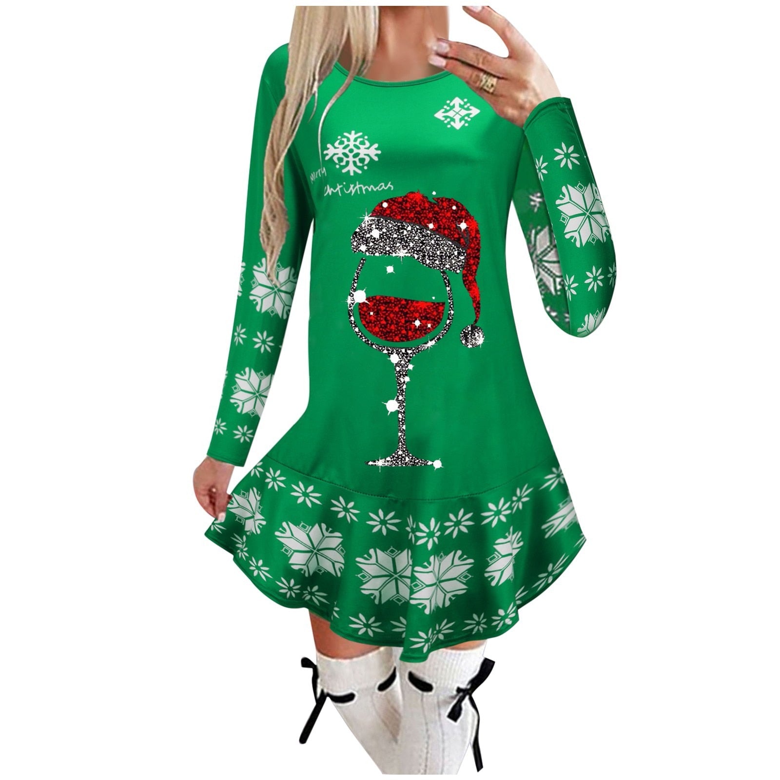 Long-sleeved Christmas Casual Sexy Dress