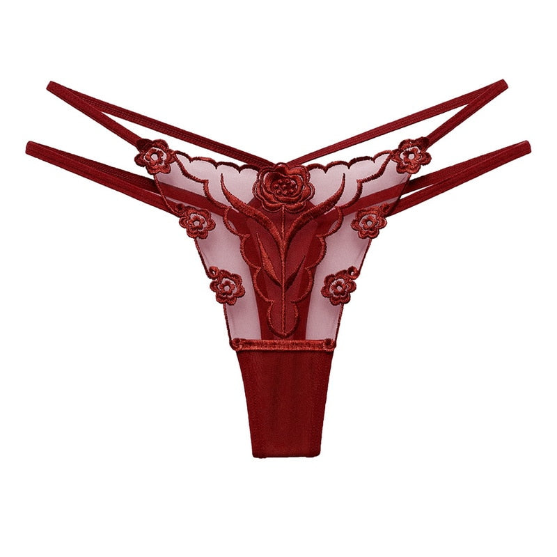 Cute Butterfly Embroidery Women Thongs