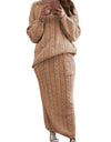Warm Knitted 2 Piece Pullover Sweater Set