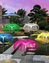 7 Color jellyfish Solar Led garden fiber optic Lamp jellyfish