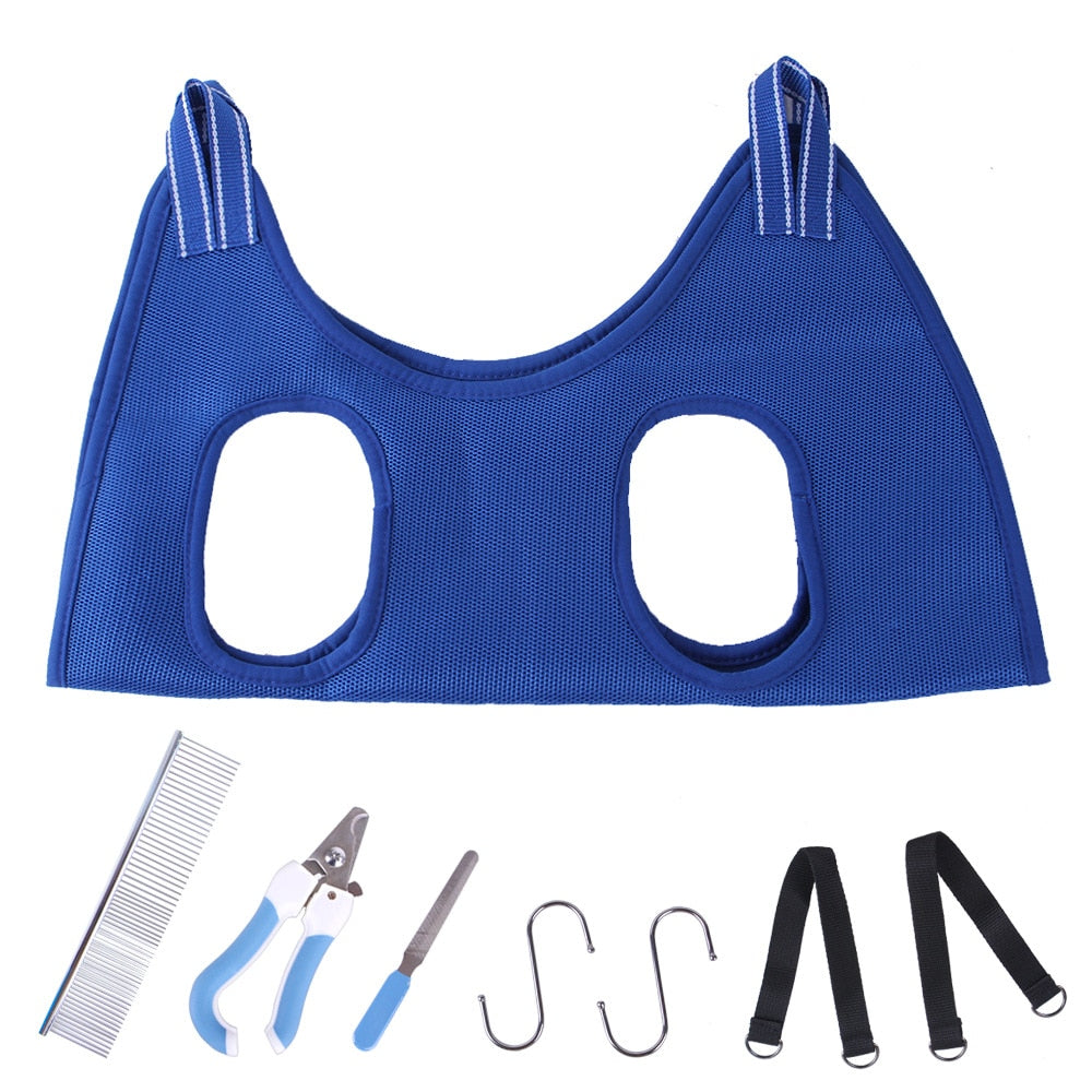 Pet Cat Grooming Hammock Helper