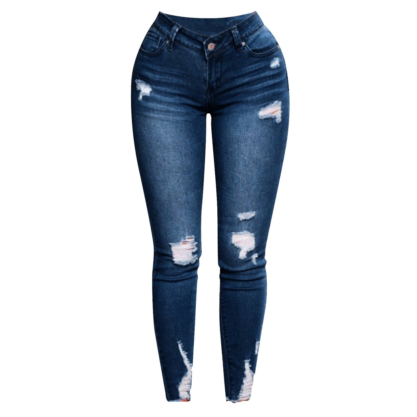 Women&#39;s Butt Lifting Skinny Denim Jeans High Waist Pencil Jean Stretchy Distressed Slim Trousers Destroyed Ripped Jean Oversized