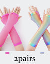 Fishnet Fingerless Long Gloves