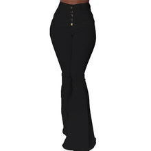 Load image into Gallery viewer, Bell-bottom Solid High Waist Long Pants
