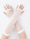 Fishnet Fingerless Long Gloves