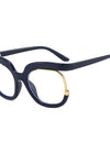 Oversized Fashion Retro Round Anti Blue Light Glasses