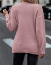 V-neck Knitted Off Shoulder Cross Pullover