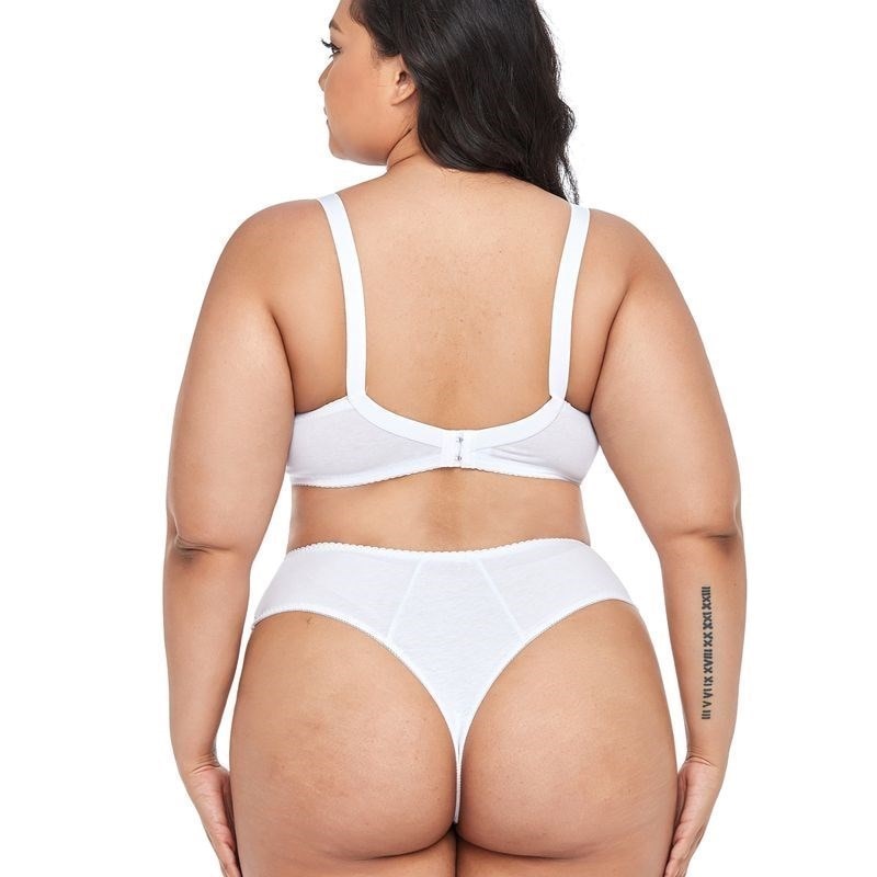 Plus size Sexy Lace thong And Bra set